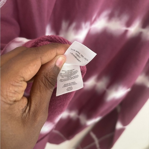 Rails Theo Sweatshirt Cranberry Tie Dye Size L Lightweight French Terry - Picture 5 of 7